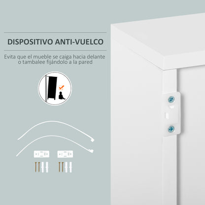 Kitchen Sideboard with 2 Doors 2 Drawers Glossy White Frame Adjustable Shelf Push-Open Storage Cabinet for Bedroom Living Room 31x14x29" Gray