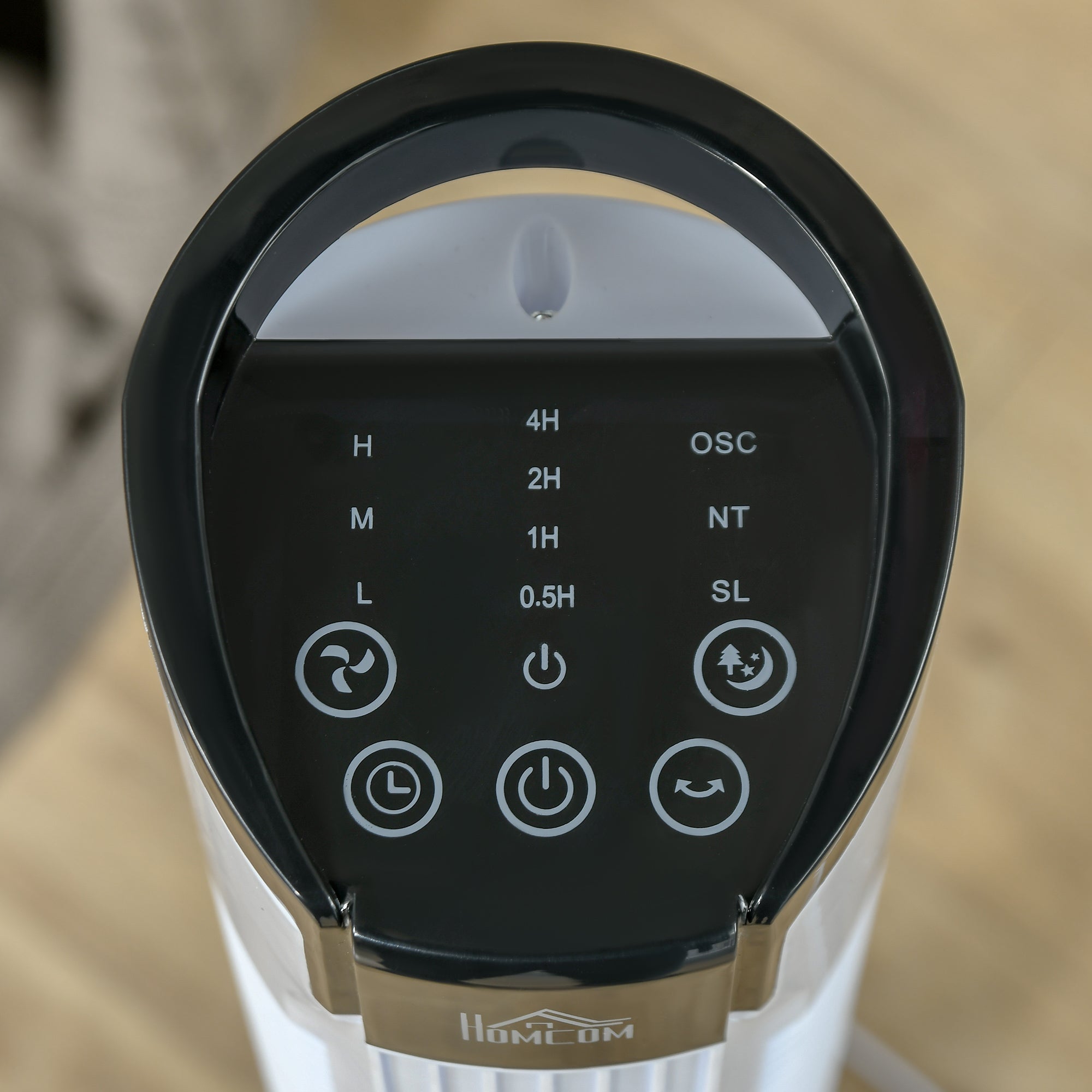 Tower Fan Vertical Fan 50W with Remote Control 3 Speeds LED Display Timer 7.5h and 70° Oscillation Ø20x78.5 cm White