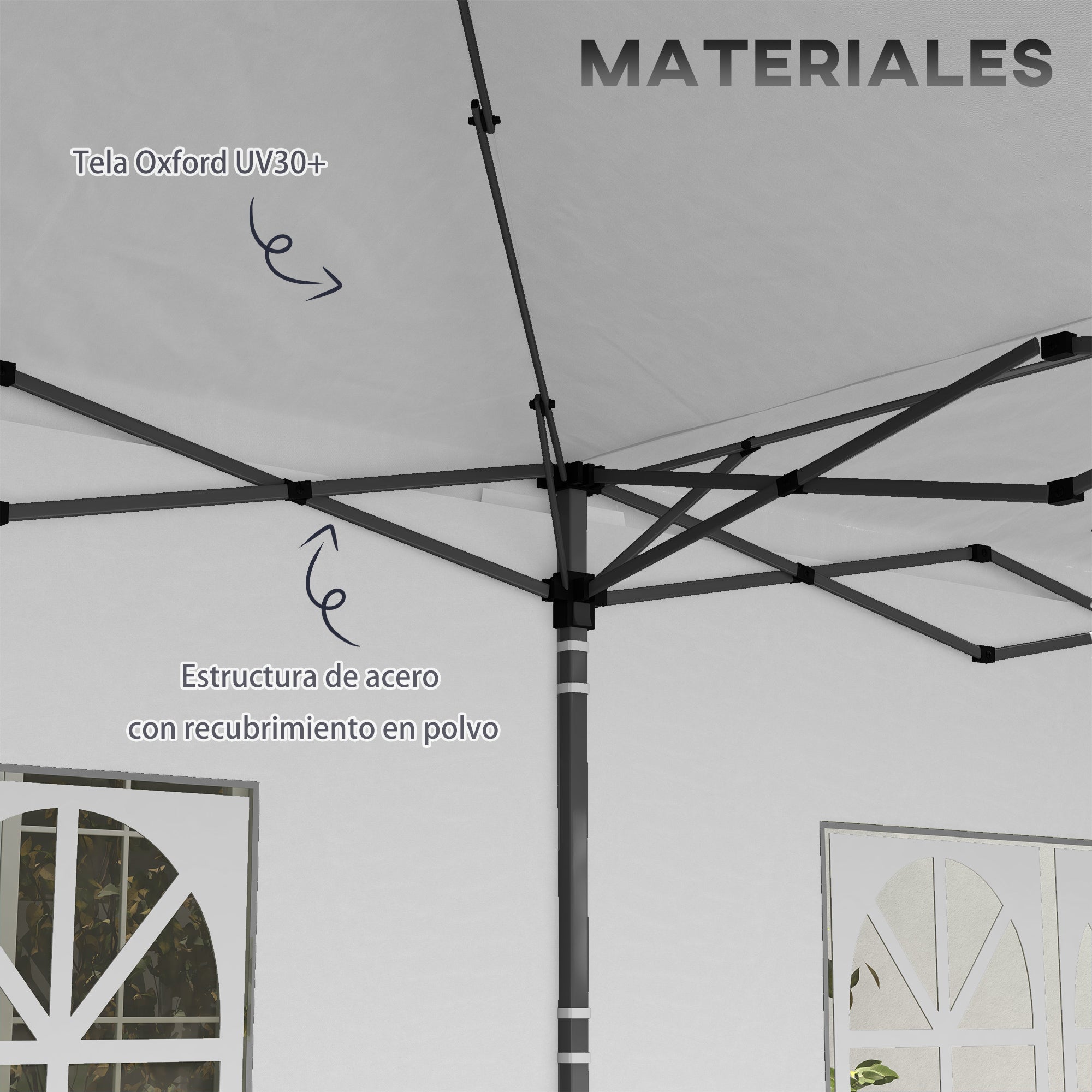 Foldable Canopy 6x3 m Garden Gazebo with Adjustable Height UV30+ Protection Waterproof Sandbags and Carrying Bag Outdoor Gazebo for Garden Parties White