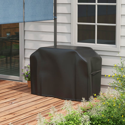 Grill Cover BBQ Cover Weatherproof Gas Grill Cover with Velcro Closures, Oxford, Black, 124 x 61 x 91cm