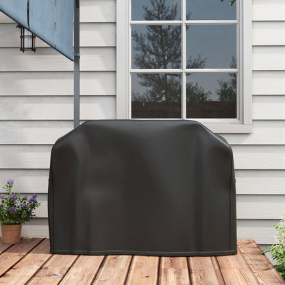 Grill Cover BBQ Cover Weatherproof Gas Grill Cover with Velcro Closures, Oxford, Black, 124 x 61 x 91cm