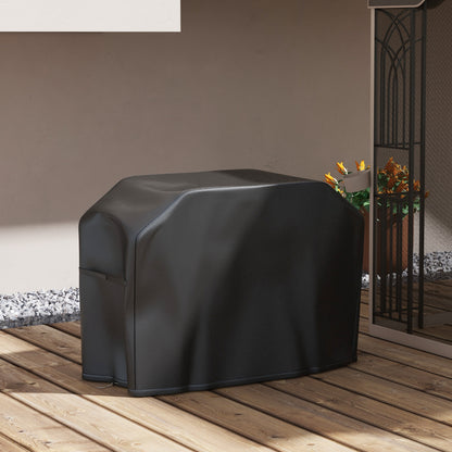 Grill Cover BBQ Cover Weatherproof Gas Grill Cover with Velcro Closures, Oxford, Black, 124 x 61 x 91cm