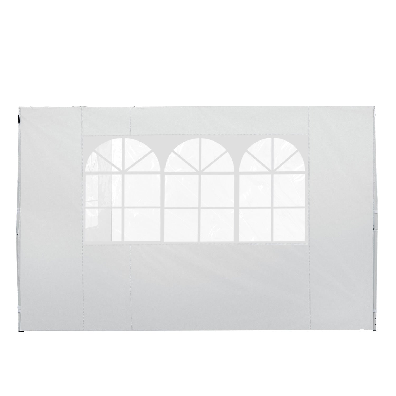 2 Side Walls for 2.95x2m Gazebo Canopy Oxford Fabric Sunshade Side Panels with Window Fit for 3x3 3x6 White