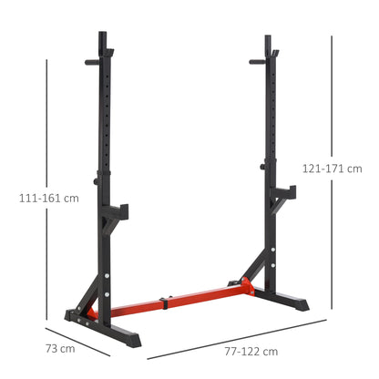 Barbell Stand Barbell Rack made of Steel Height-Adjustable Barbell Stand up to 150 kg Load Capacity Squat Rack with Rubber Feet Barbell Stand for Strength Training