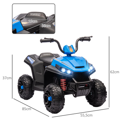 Electric Quad for Kids 12V Children's Quad with 4-Wheel Suspension, MP3 Music Player, Kids Vehicle with Headlights, Forward and Reverse Gear, for 3-5 Years Old Kids, 5 km/h, Metal, Blue