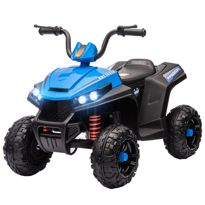 Electric Quad for Kids 12V Children's Quad with 4-Wheel Suspension, MP3 Music Player, Kids Vehicle with Headlights, Forward and Reverse Gear, for 3-5 Years Old Kids, 5 km/h, Metal, Blue