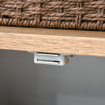 Bookshelf with Multiple Open Shelves and Double Door Bookcase with Metal Frame for Office Living Room 80x35x97 cm Natural Wood