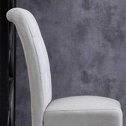 Set of 2 Dining Chairs Kitchen Chair High Comfort Wooden Legs Lin 47 x 61 x 101 cm