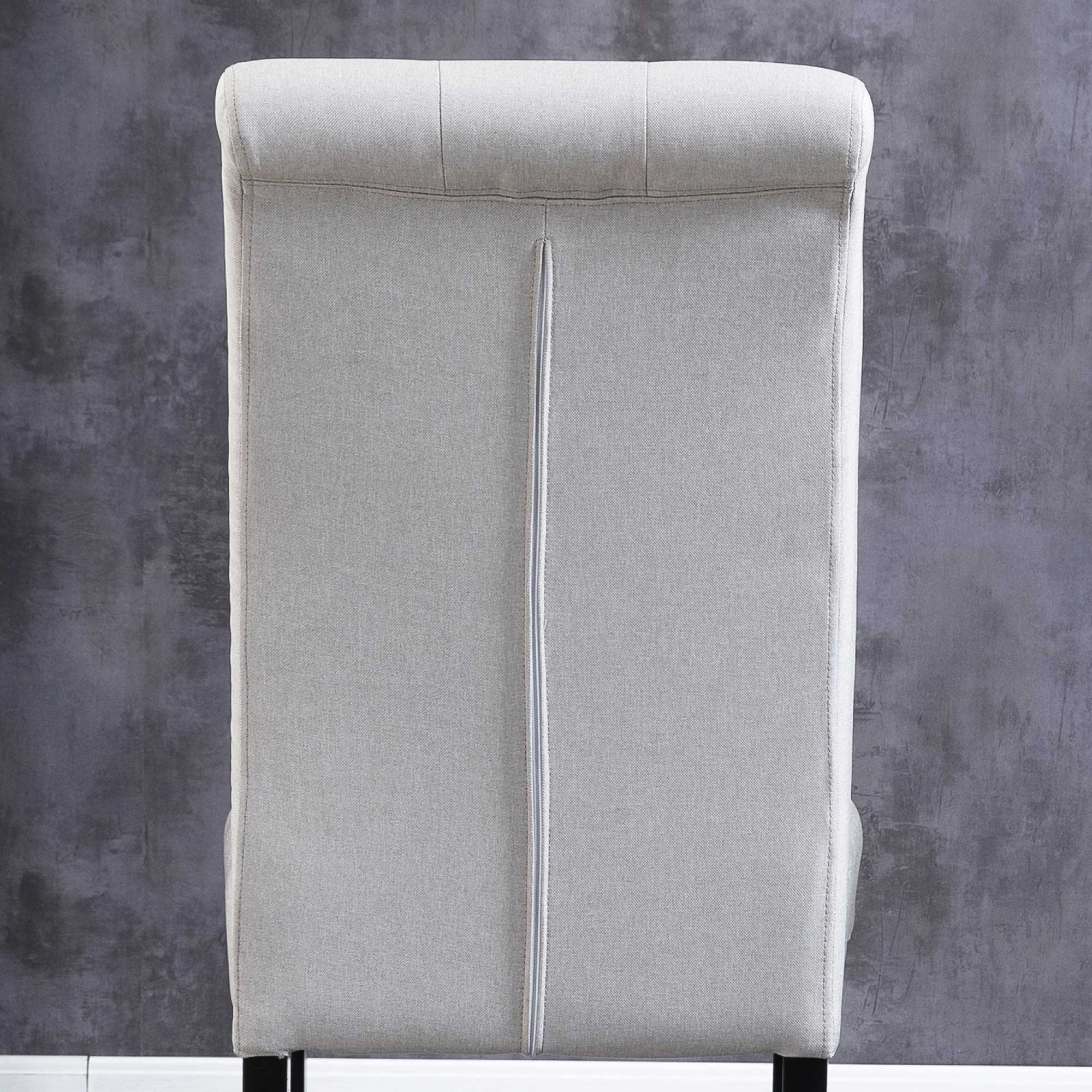Set of 2 Dining Chairs Kitchen Chair High Comfort Wooden Legs Lin 47 x 61 x 101 cm