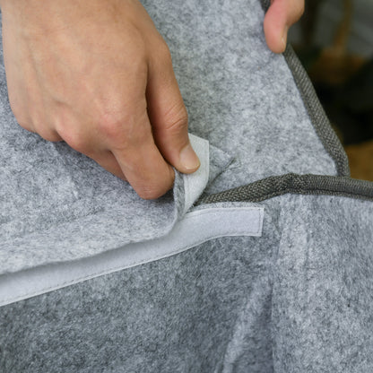 Two-Level Cat House with Washable Cushions 3 Entries, 42x46x59.5 cm, Grey