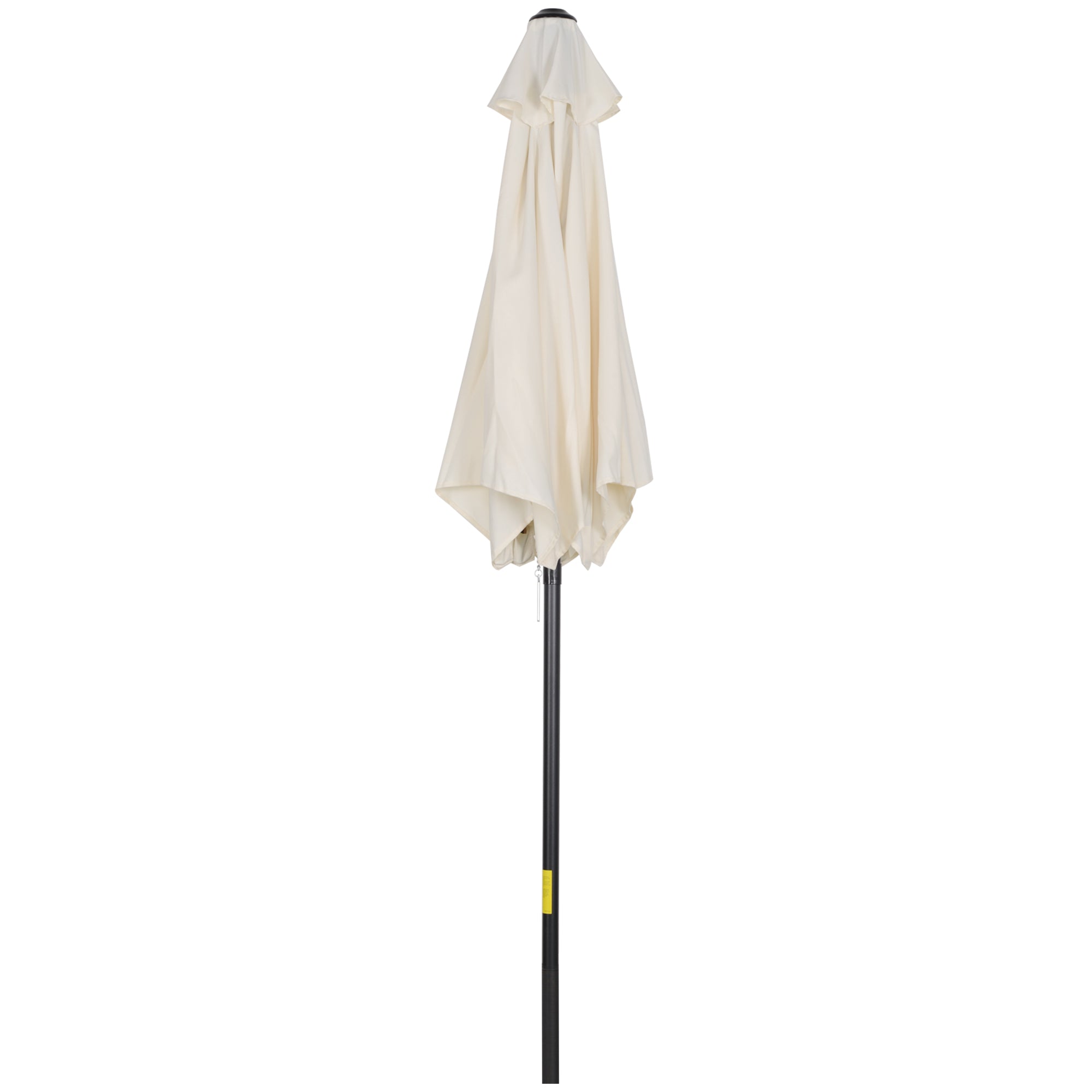 Garden Umbrella 2x2 m with Air Vent, Outdoor Umbrella with 6 Aluminum Ribs and 160 g/㎡ Polyester Cover, for Yard, Terrace, and Balcony, Cream
