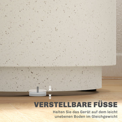 Side Table Living Room Table with Stone Look, Coffee Table, End Table, Coffee Table for Living Room, Garden Ø37 x 43 cm, Cream White