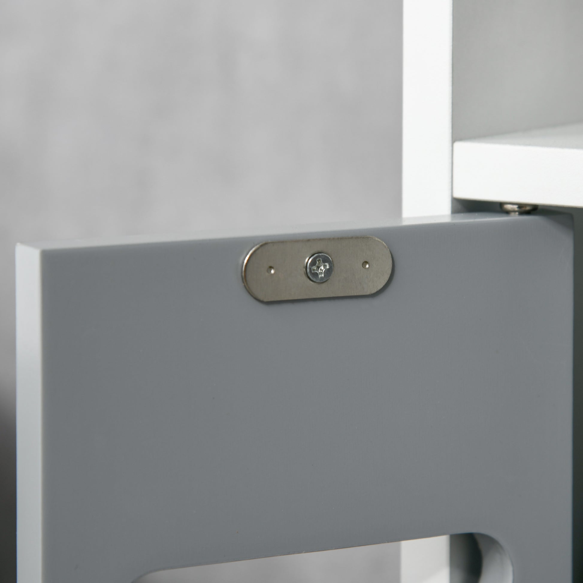 Bathroom Column Cabinet with 3 Doors 3 Open Shelves and Anti-tip System Modern Style Bathroom Cabinet 15x17x120 cm Grey