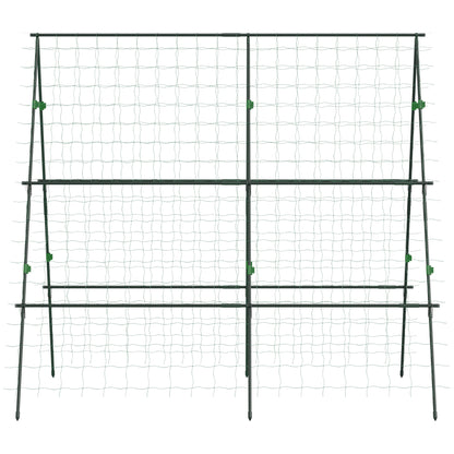 Metal Trellis for Climbing Plants Green, Rust-Free, 180x100x180cm, Arch for Roses, Garden Trellis for Tomatoes, Vegetables, Flowers, Climbing Plants