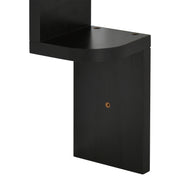 5-Tier Zigzag Wall-Mounted Corner Shelf Height 120 cm Black Wood