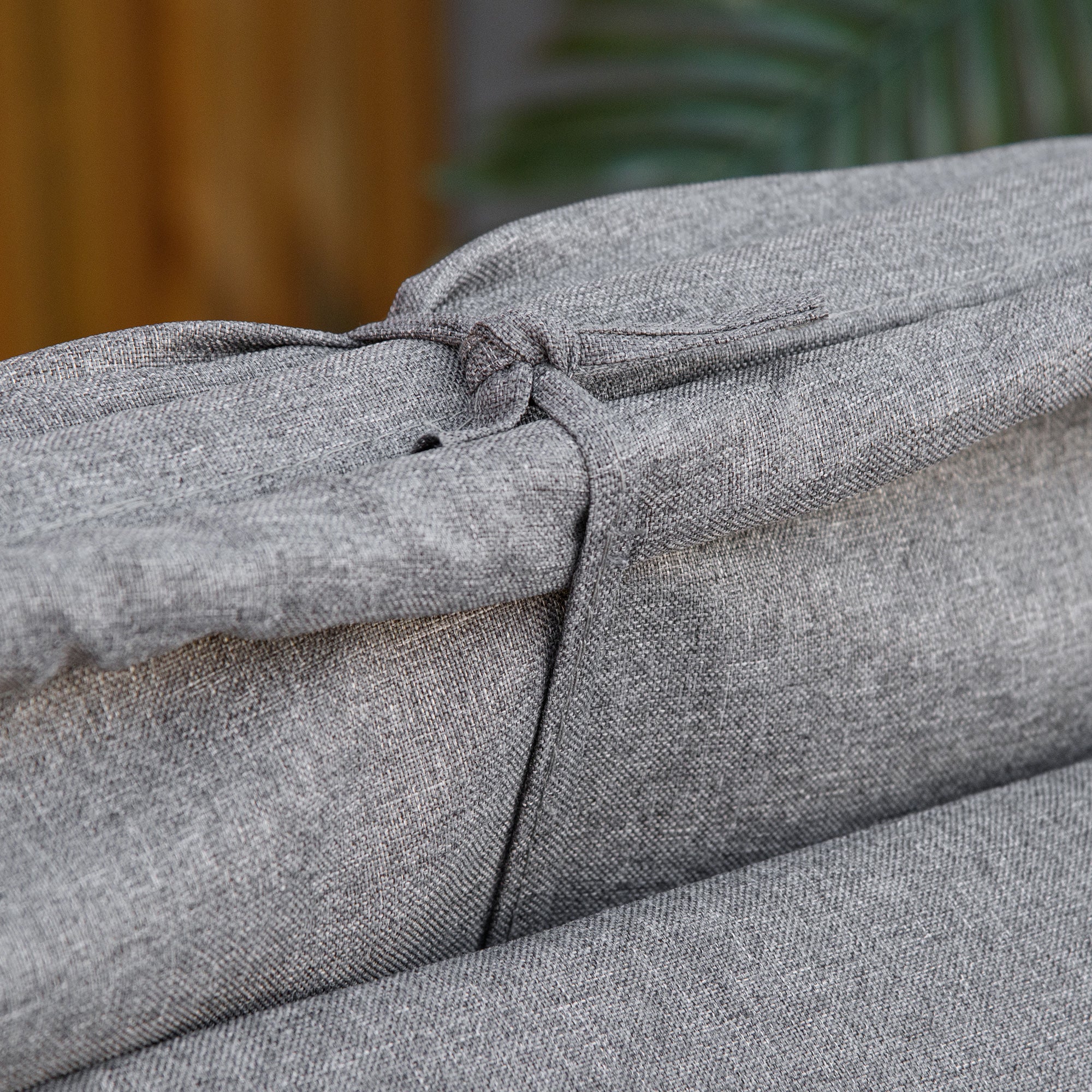 Sun Lounger made of Poly Rattan with Sun Canopy Garden Sun Lounger adjustable Rattan Sun Lounger Garden Furniture Recliner with Cushion Grey 195 x 65 x 40 cm