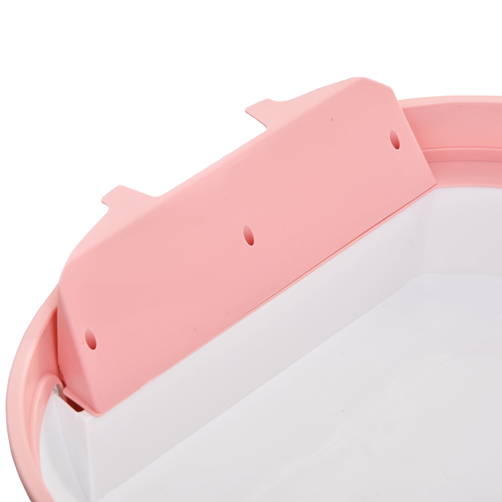 Cat Litter Box Portable Toilet House for Cat Sliding Litter Tray Swinging Door Window + Scoop Provided Dim. 47L x 55W x 44H cm Pink