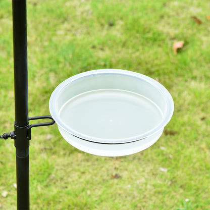 Bird Feeding Station Set made of Steel Height 208 cm including 4 Hooks Bird Bath Feeding Dish Complete Birdseed Bird Feeder Station Black