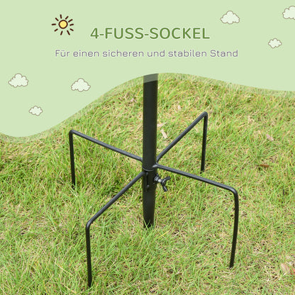 Bird Feeding Station Set made of Steel Height 208 cm including 4 Hooks Bird Bath Feeding Dish Complete Birdseed Bird Feeder Station Black