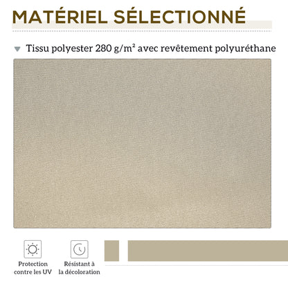 Replacement Canvas Awning - Soft Wave Valance - High Density 280 g/m² Anti-UV Polyester Cream color 2.82L x 2.4W (protrusion) m