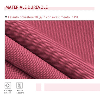 Manual Drop Arm Awning for Doors and Windows, Aluminum and Anti-UV Polyester, 3x2.5m, Dark Red