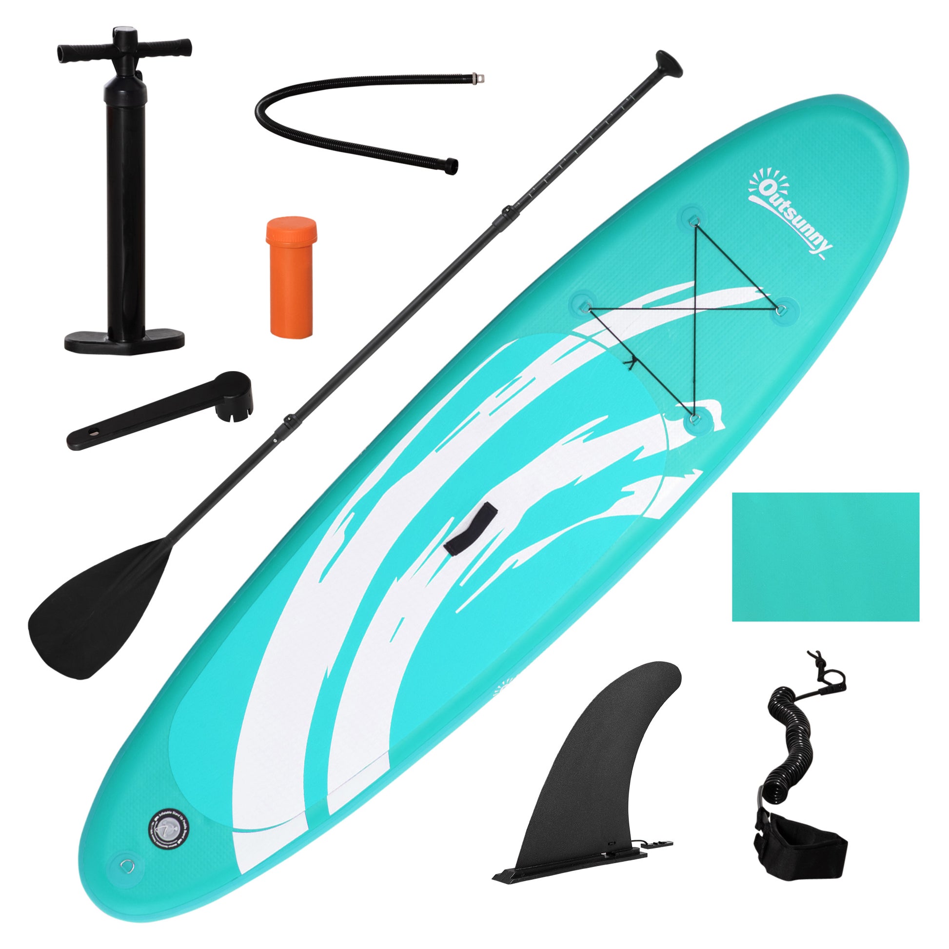 Inflatable Paddle Board 300x76x15 cm Stand Up Paddling Board with Adjustable Paddle Non-Slip Deck Pump and Blue Carry Bag