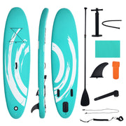 Inflatable Paddle Board 300x76x15 cm Stand Up Paddling Board with Adjustable Paddle Non-Slip Deck Pump and Blue Carry Bag