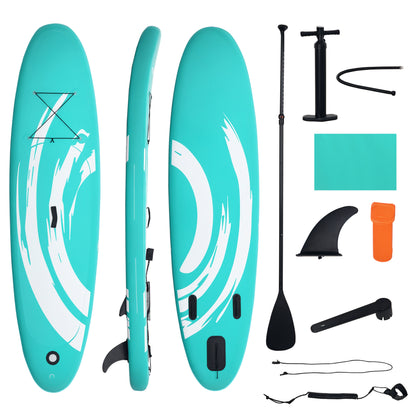 Inflatable Paddle Board 300x76x15 cm Stand Up Paddling Board with Adjustable Paddle Non-Slip Deck Pump and Blue Carry Bag