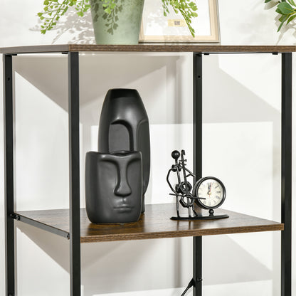 Fabric Drawer Storage Cabinet with 3 Drawers, Shelf Cabinet with Steel Frame for Bedroom, Living Room Rustic Brown