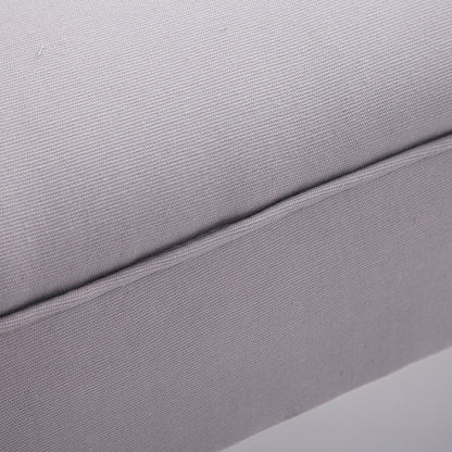 Bed Bench, Upholstered Bench, Seating Bench, Hallway Bench for Bedroom, up to 130 kg Load Capacity, Canvas Fabric, Grey, 102 x 36 x 51 cm