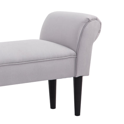 Bed Bench, Upholstered Bench, Seating Bench, Hallway Bench for Bedroom, up to 130 kg Load Capacity, Canvas Fabric, Grey, 102 x 36 x 51 cm
