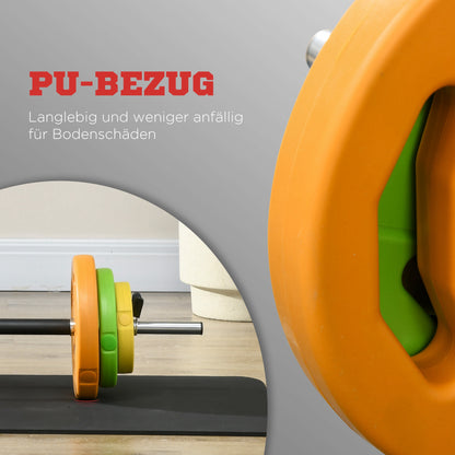 20kg Dumbbell Set Metal Dumbbells with Connecting Rod Non-Slip Grip Barbells Workout Dumbbell Weights Set for Home