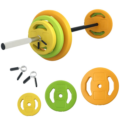 20kg Dumbbell Set Metal Dumbbells with Connecting Rod Non-Slip Grip Barbells Workout Dumbbell Weights Set for Home