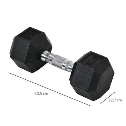 Dumbbell Set, 2 Pack Dumbbells with Knurled Handle, Cast Iron Dumbbell Set, 2 x 8 kg, Dumbbells for Men and Women, Dumbbell Set for Home, Gym, Strength Training