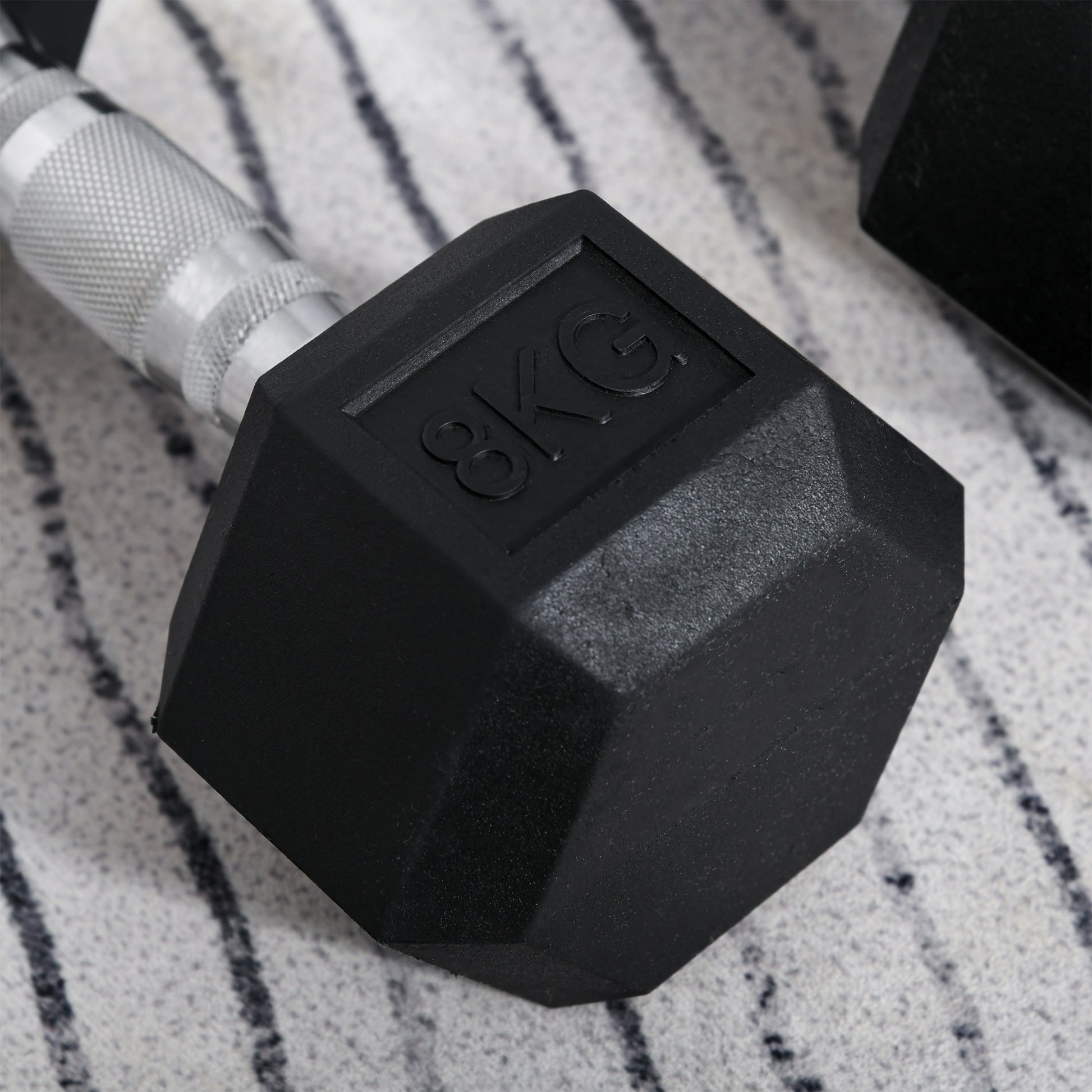 Dumbbell Set, 2 Pack Dumbbells with Knurled Handle, Cast Iron Dumbbell Set, 2 x 8 kg, Dumbbells for Men and Women, Dumbbell Set for Home, Gym, Strength Training