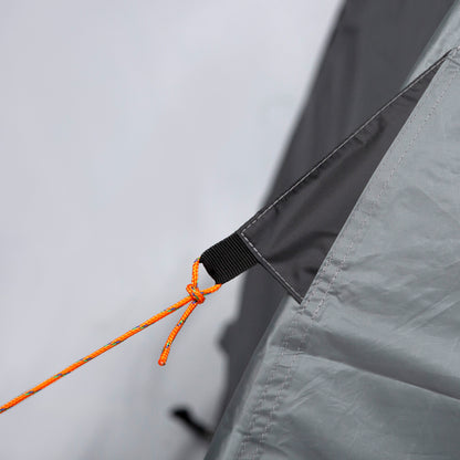 Camping Tent for 2-3 Persons Waterproof Lightweight Ventilated Dome Tent Easy to Assemble 2 Doors Windows Dimensions 3.25L x 1.83W x 1.3H m Fiberglass Polyester PE Gray