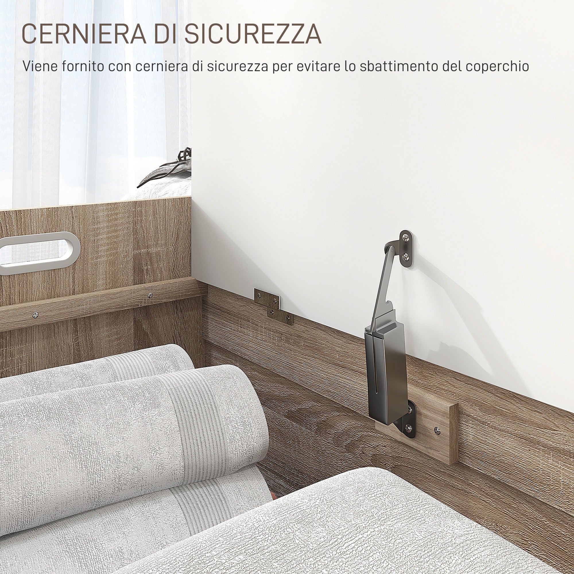 Modern Wooden Storage Bench with Backrest, Entryway and Bedroom Bench with Storage, 62.4x40x51.5cm