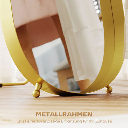 Full-Length Mirror 160 x 50 cm Arched Floor Mirror with Metal Frame and Shatterproof Glass, Standing Mirror, Leaning Mirror for Living Room, Bedroom, Hallway, Gold