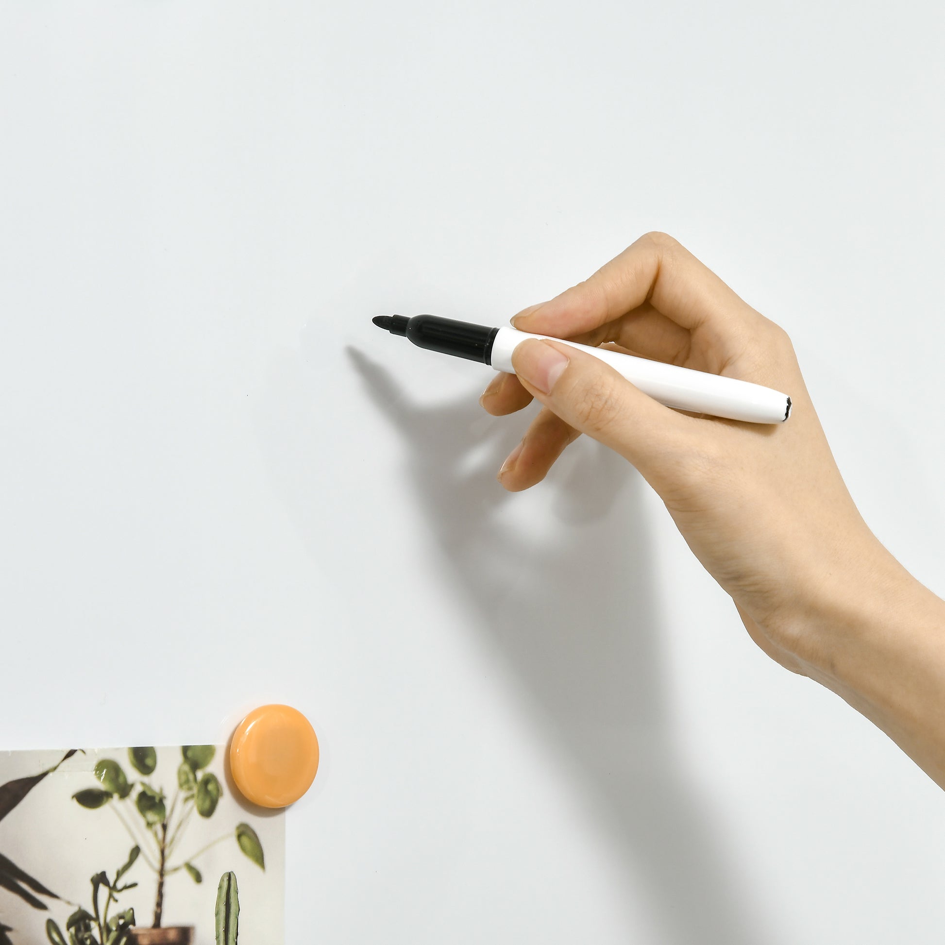 Whiteboard Magnetic Whiteboard with 4 Markers 1 Eraser 10 Magnets Easel Wall Mount Easy to Wipe 60 x 1.8 x 45 cm