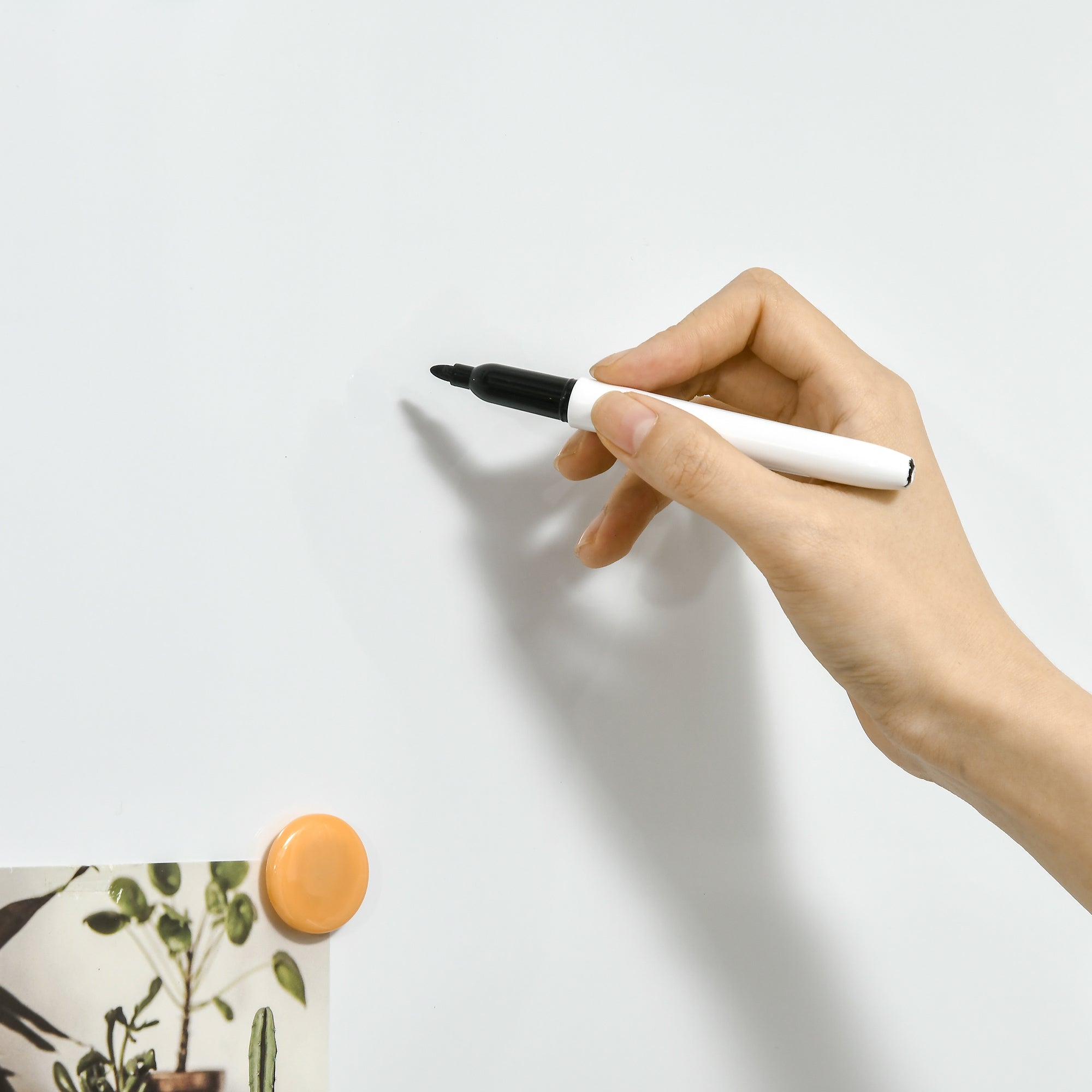 Whiteboard Magnetic Whiteboard with 4 Markers 1 Eraser 10 Magnets Easel Wall Mount Easy to Wipe 60 x 1.8 x 45 cm