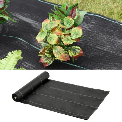 Weed Control Fabric 2x50 m Weed Barrier Fabric Weed Control Geotextile Mesh against Weeds and Weeds 100 g/m² for Garden Terrace Patio Black