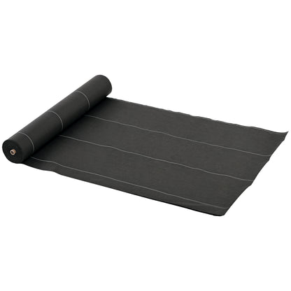 Weed Control Fabric 2x50 m Weed Barrier Fabric Weed Control Geotextile Mesh against Weeds and Weeds 100 g/m² for Garden Terrace Patio Black