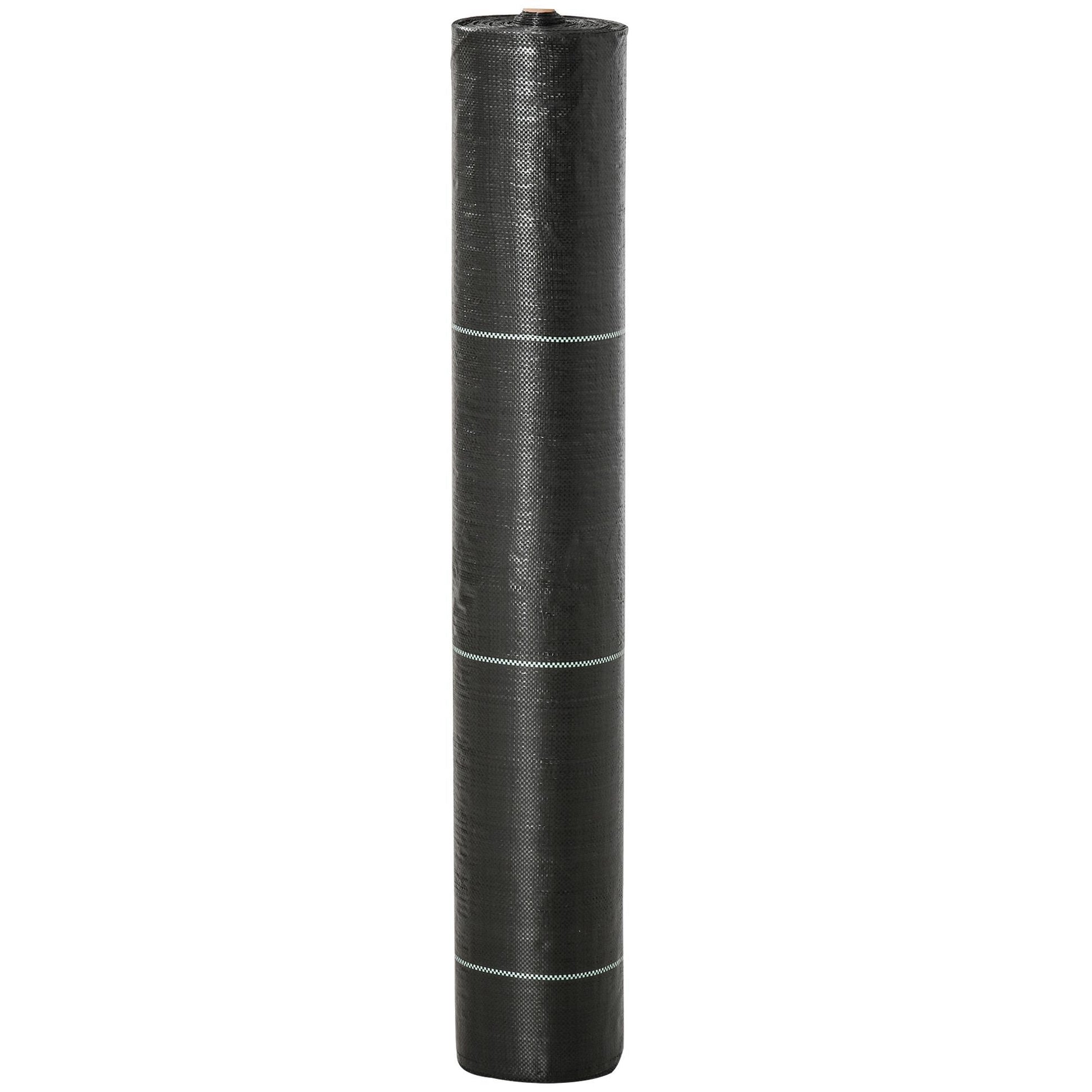 Weed Control Fabric 2x50 m Weed Barrier Fabric Weed Control Geotextile Mesh against Weeds and Weeds 100 g/m² for Garden Terrace Patio Black