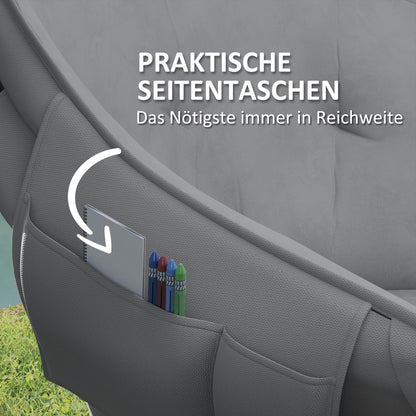 Folding Chair Foldable Camping Chair with Side Pocket Carry Bag Padded Outdoor Folding Chair up to 120kg Load Capacity Sturdy Lightweight Fishing Chair Garden Chair for Garden Camping Beach