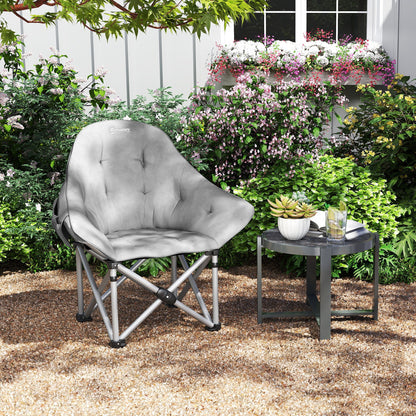 Folding Chair Foldable Camping Chair with Side Pocket Carry Bag Padded Outdoor Folding Chair up to 120kg Load Capacity Sturdy Lightweight Fishing Chair Garden Chair for Garden Camping Beach