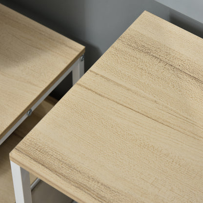 Chest of drawers with 3 removable fabric drawers, 2 shelves, and 1 large tabletop - 80 x 29 x 71 cm - beige