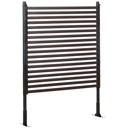 Modular Metal Garden Privacy Panel with Feet or Ground Stakes — 36.6 x 8.7 x 48.8 in (93 x 22 x 124 cm)