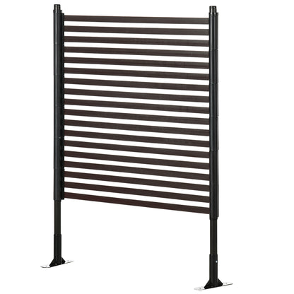 Modular Metal Garden Privacy Panel with Feet or Ground Stakes — 36.6 x 8.7 x 48.8 in (93 x 22 x 124 cm)