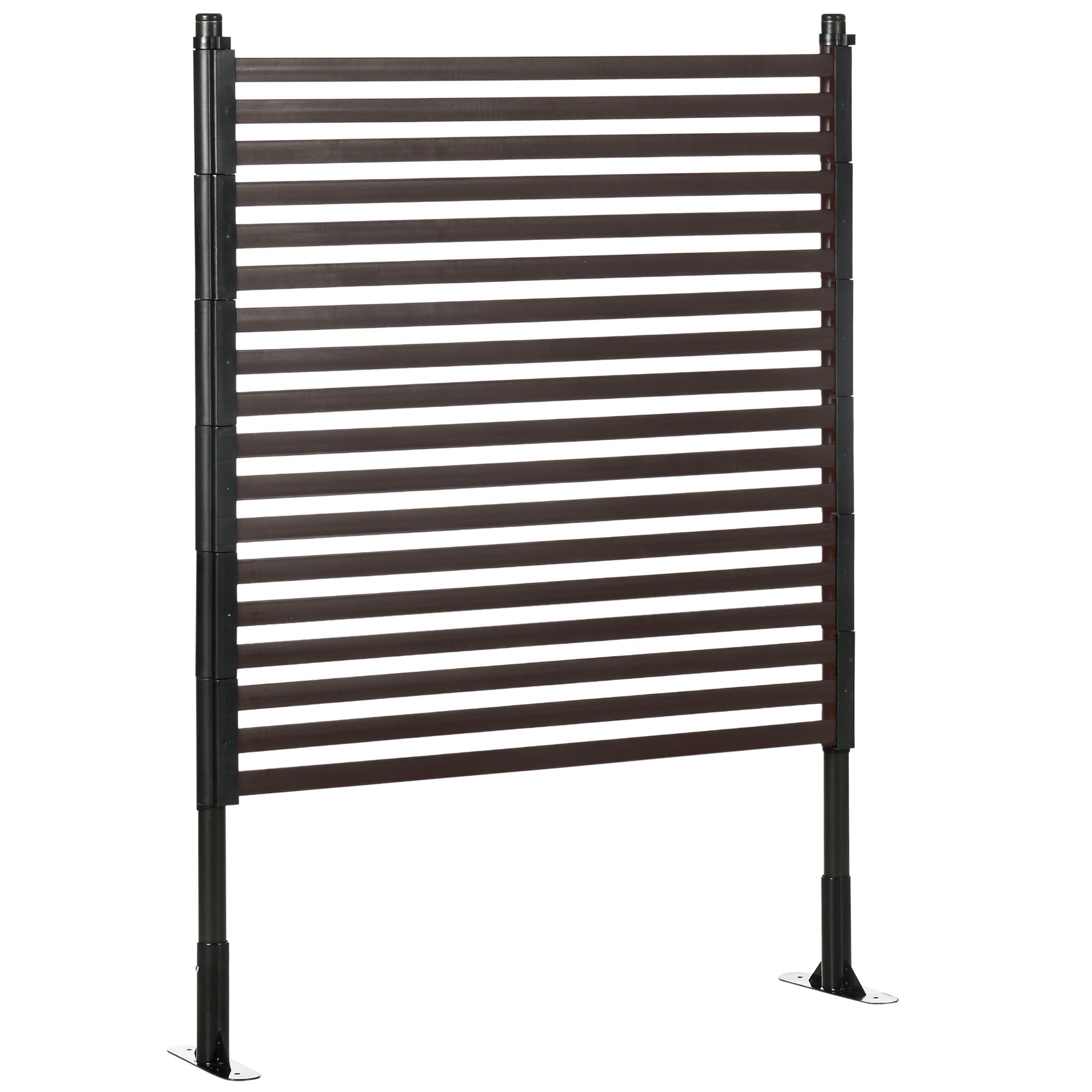 Modular Metal Garden Privacy Panel with Feet or Ground Stakes — 36.6 x 8.7 x 48.8 in (93 x 22 x 124 cm)