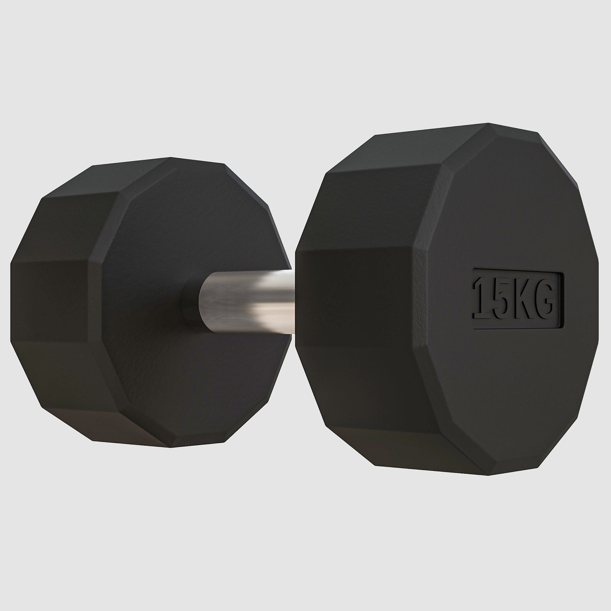 SPORTNOW Short Dumbbell Total 15 Kg - muscle training & weightlifting - non-slip handle, fitness, home sports, black